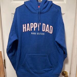 Happy Dad Blue Men's Hoodie